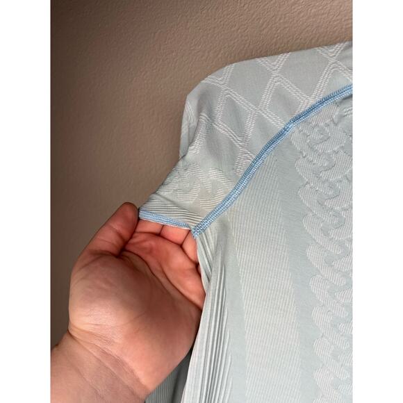 LULULEMON Restless Pullover Heathered Caspian Blue Size 6 - Picture 6 of 9